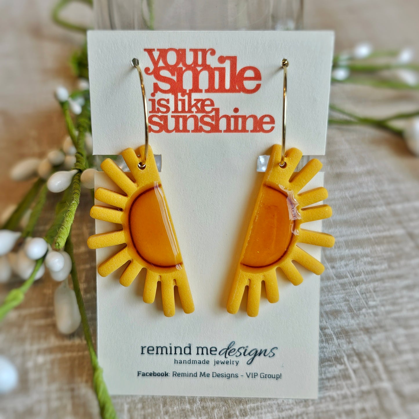 Sunshine Clay Dangle Earrings