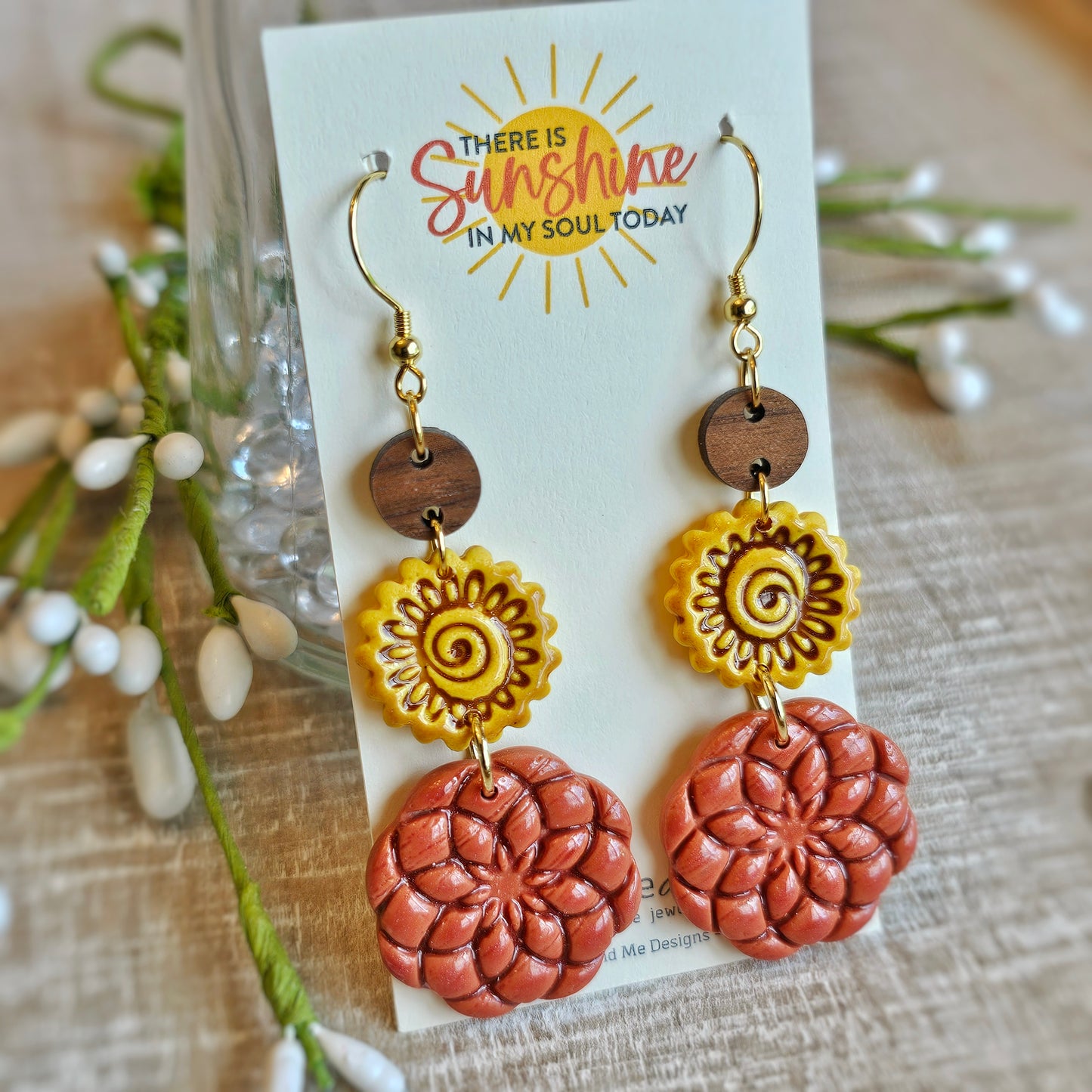 Sunshine Clay Dangle Earrings