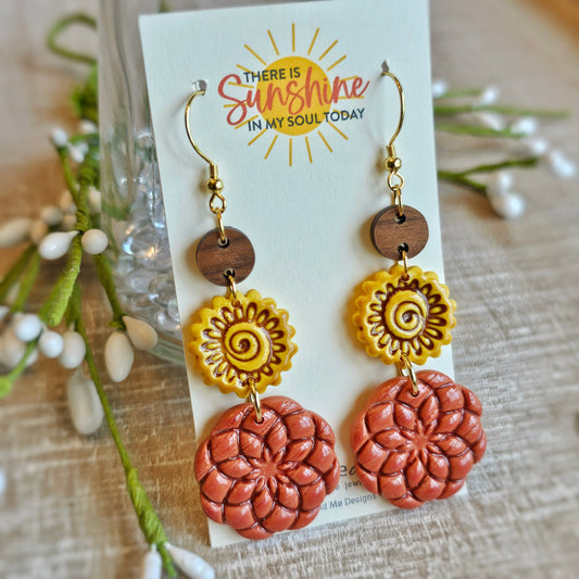 Sunshine Clay Dangle Earrings