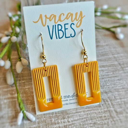 Clay Floral Dangle Earrings