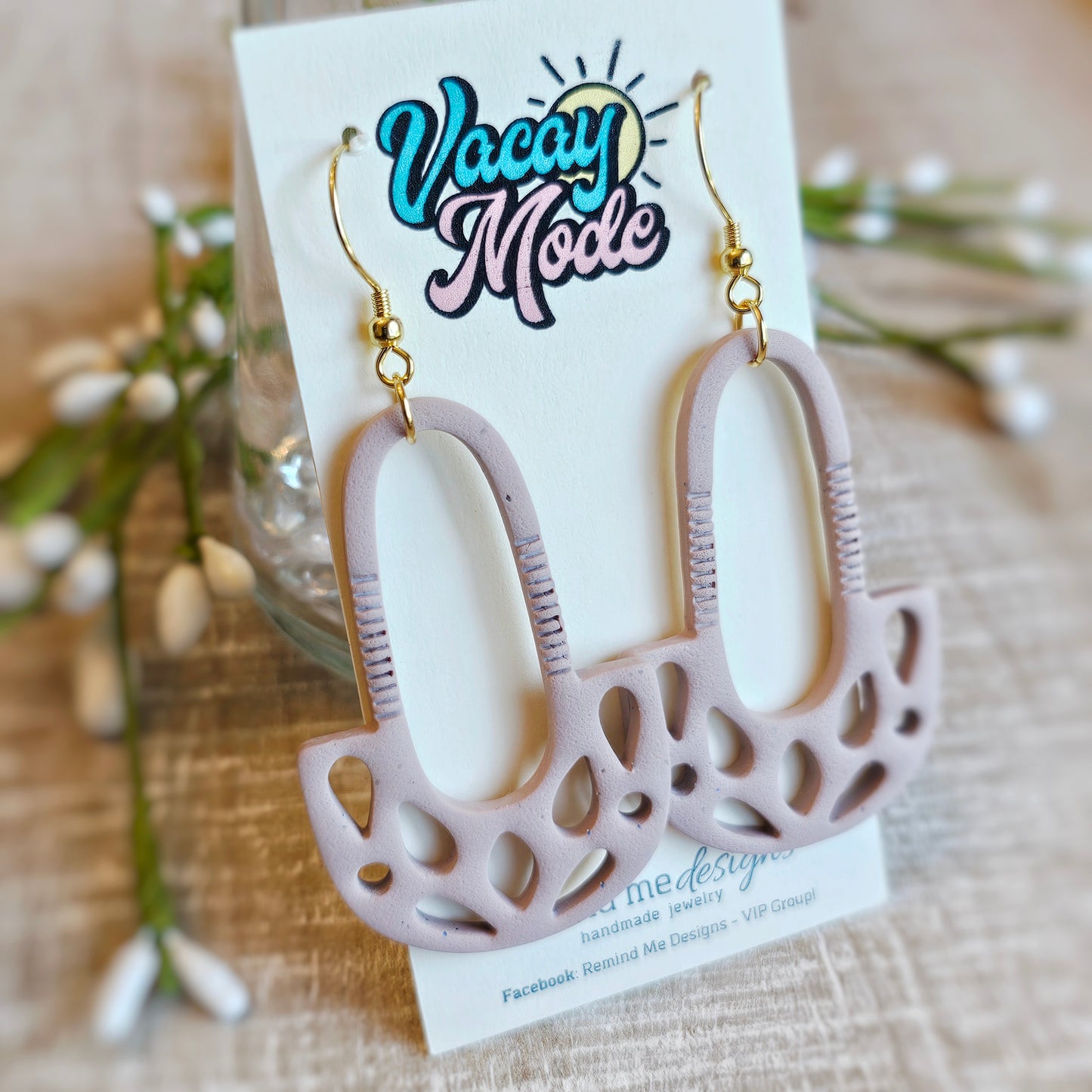 Boho Clay Dangle Earrings
