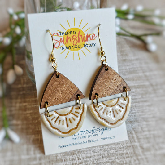 Sun Clay Dangle Earrings