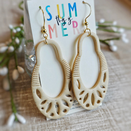 Boho Clay Dangle Earrings
