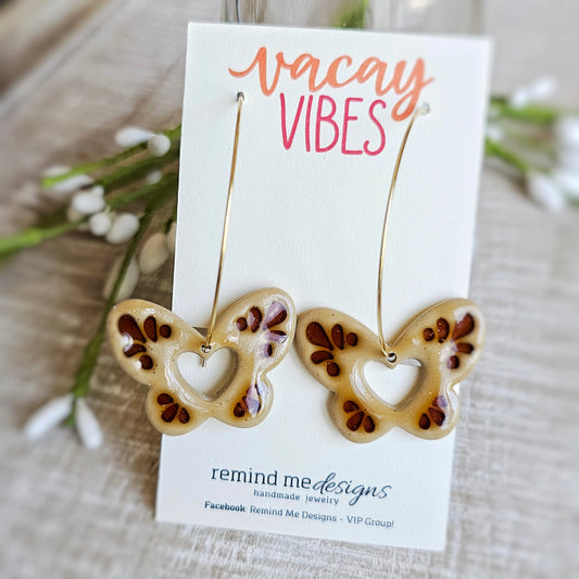 Butterfly Clay Dangle Earrings