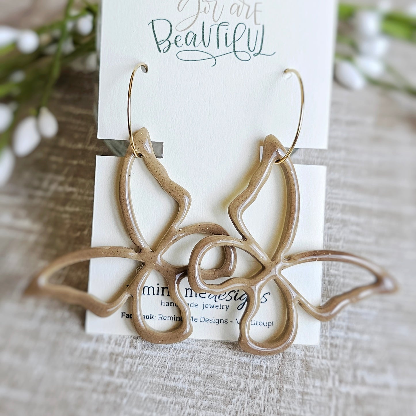 Butterfly Clay Dangle Earrings