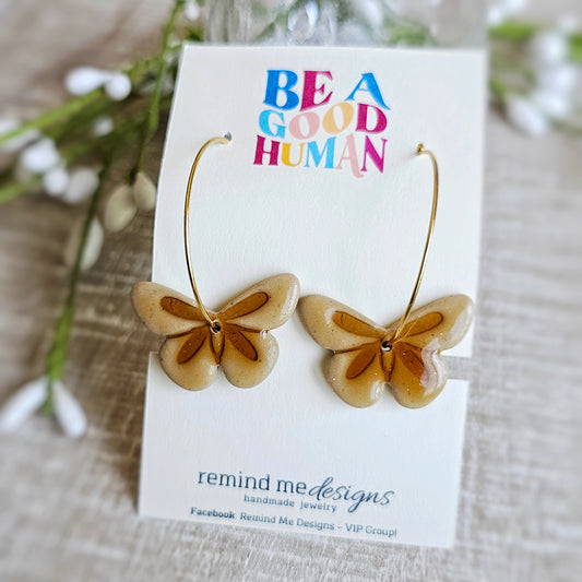 Butterfly Clay Dangle Earrings