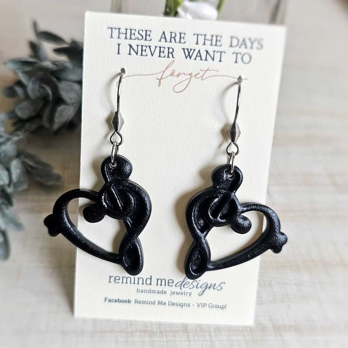 **MADE TO ORDER** Black Music Clay Dangle Earrings