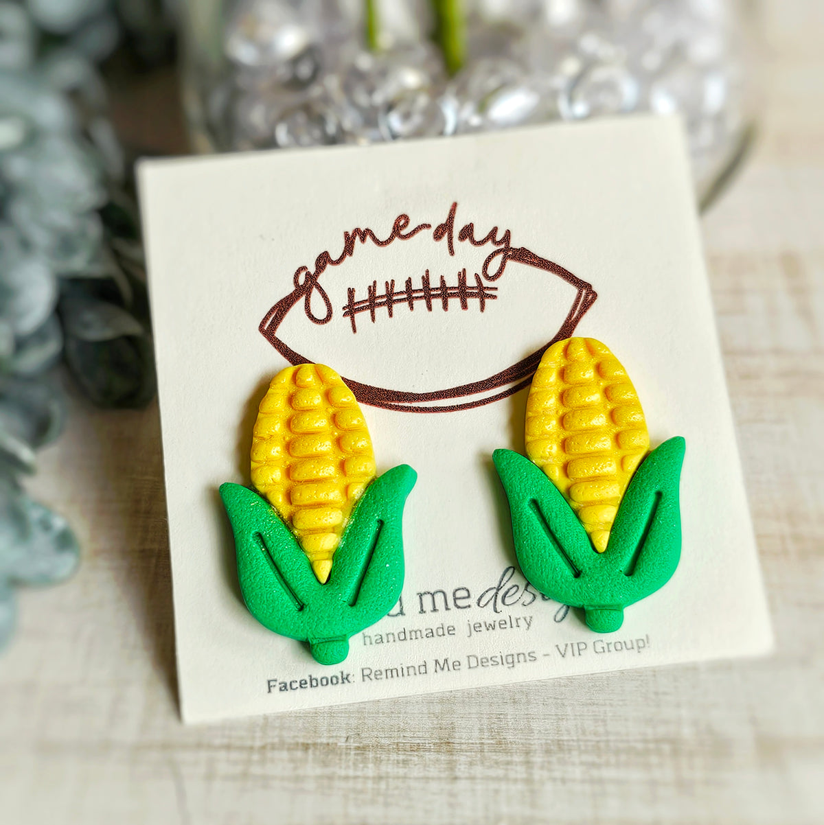 Nebraska Corn Clay Stud Earrings