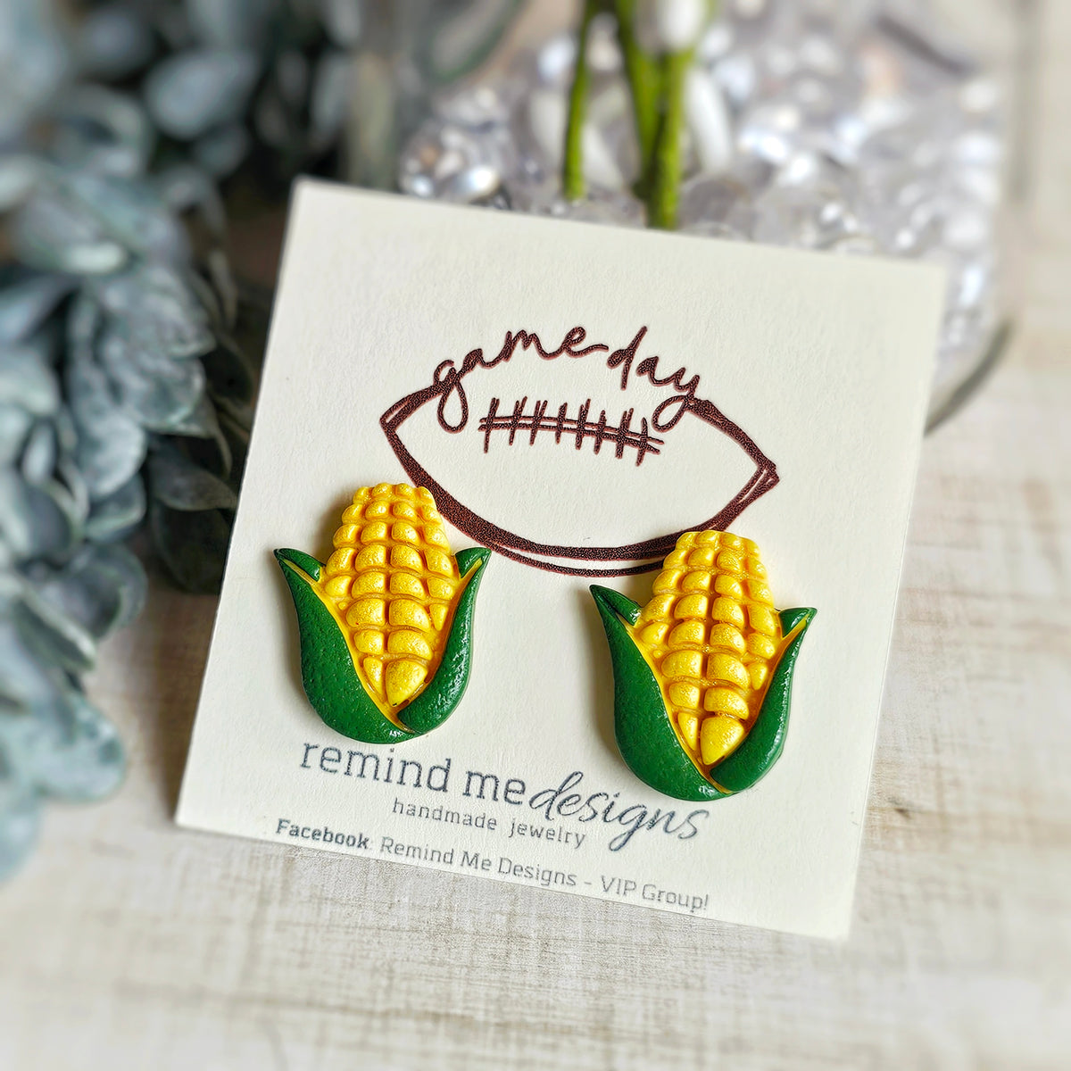 Nebraska Corn Clay Stud Earrings