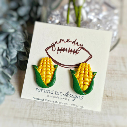 Nebraska Corn Clay Stud Earrings
