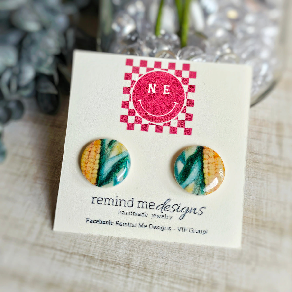 Nebraska Corn Clay Stud Earrings