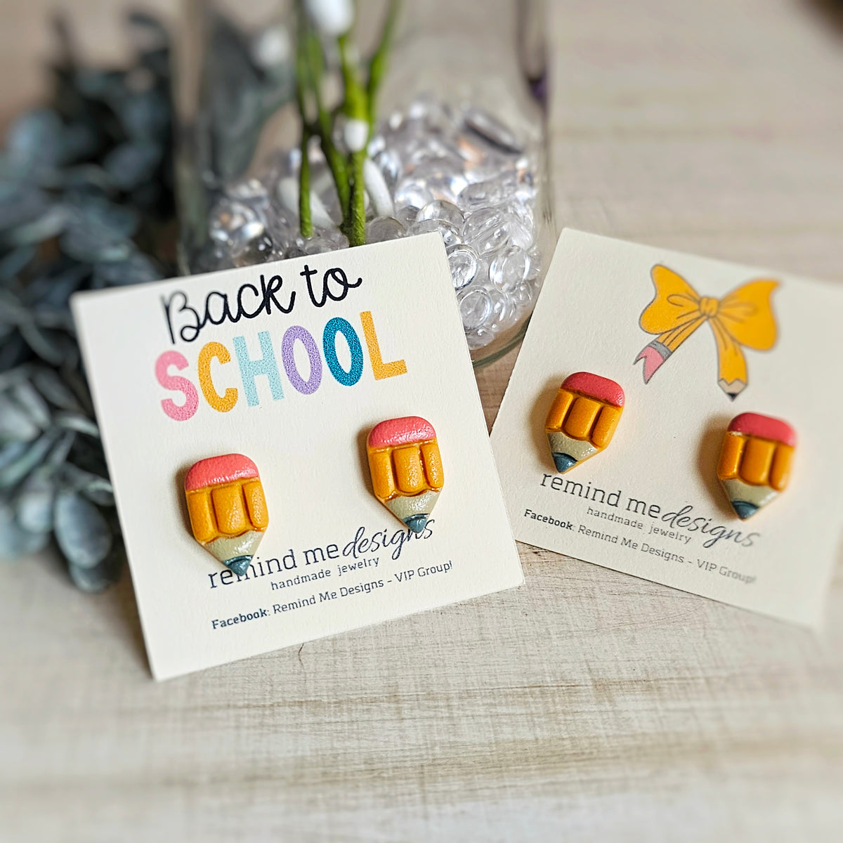 Pencil Clay Stud Earrings