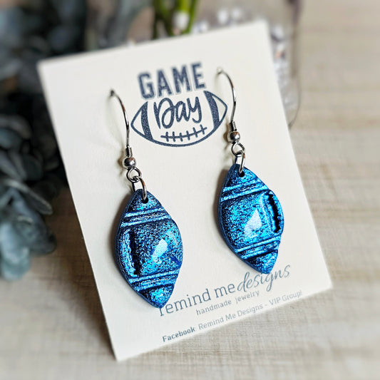 Football Polymer Clay Dangle Earrings