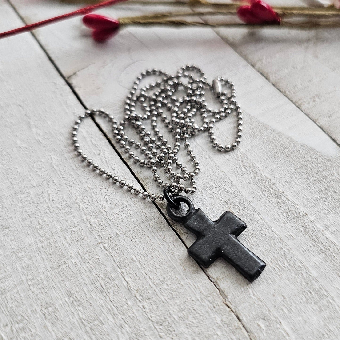 Black Cross Necklace