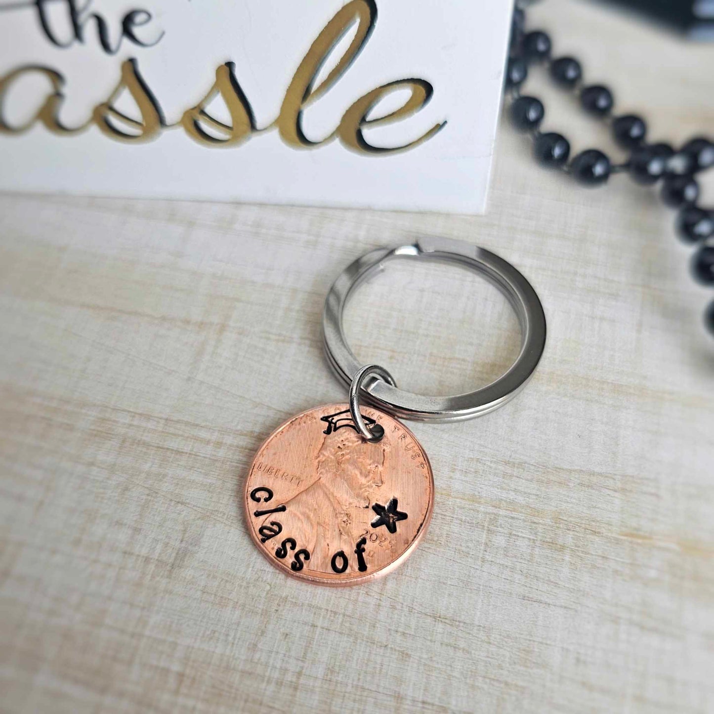 Class of 2025 Penny Graduation Keychain with Star