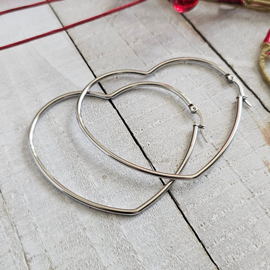 Heart Hoop Earrings